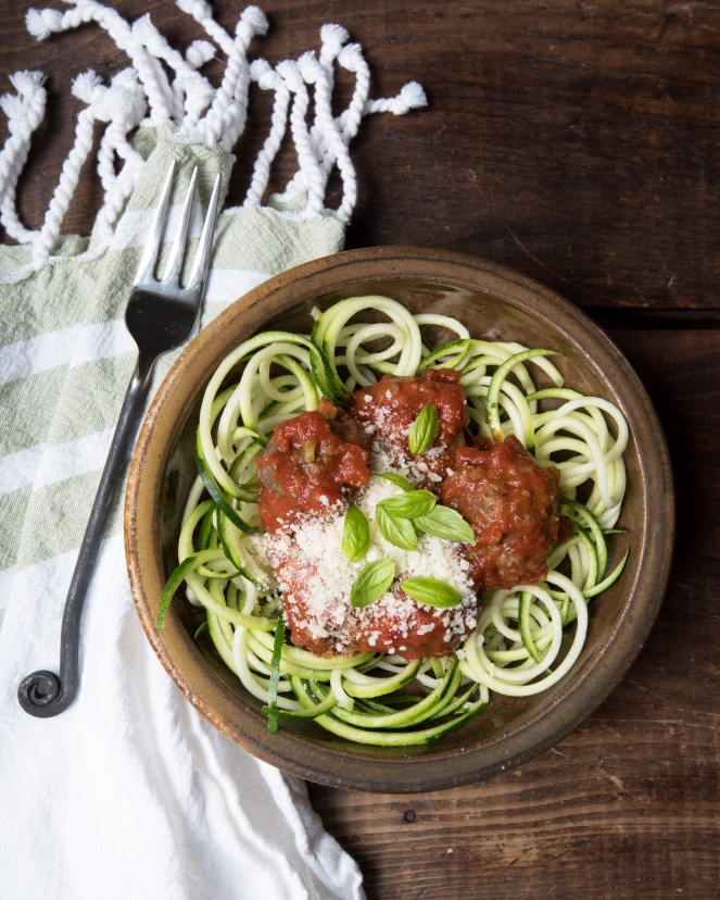 lamb meatballs zucchini noodles